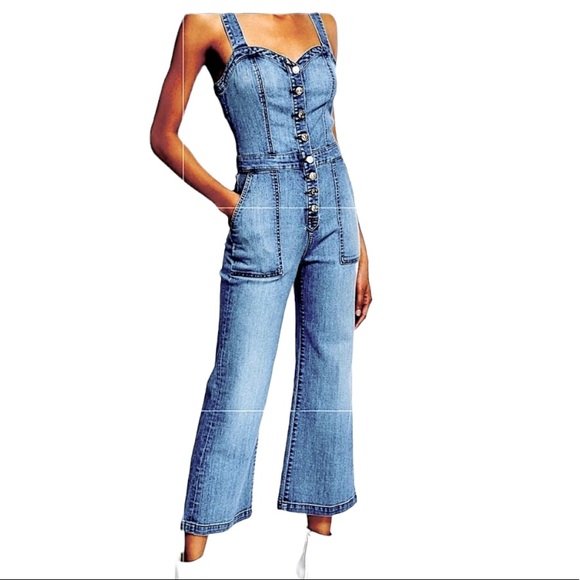 7 For All Mankind Denim - 7 For all mankind Cropped Jean corset Tank Jumper